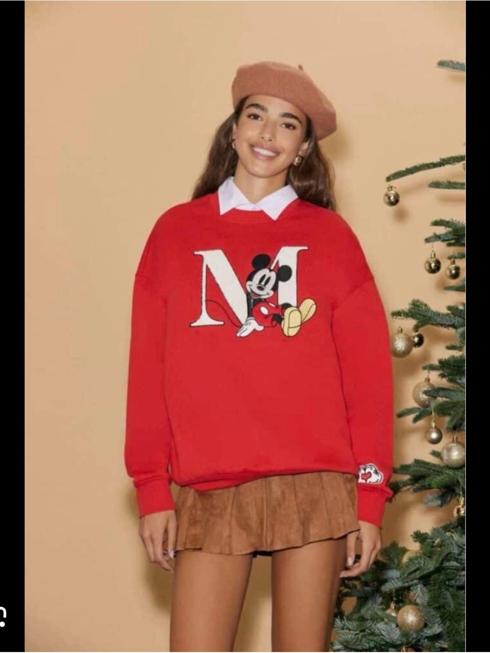 Forever 21 Red Disney Graphic Sweatshirt